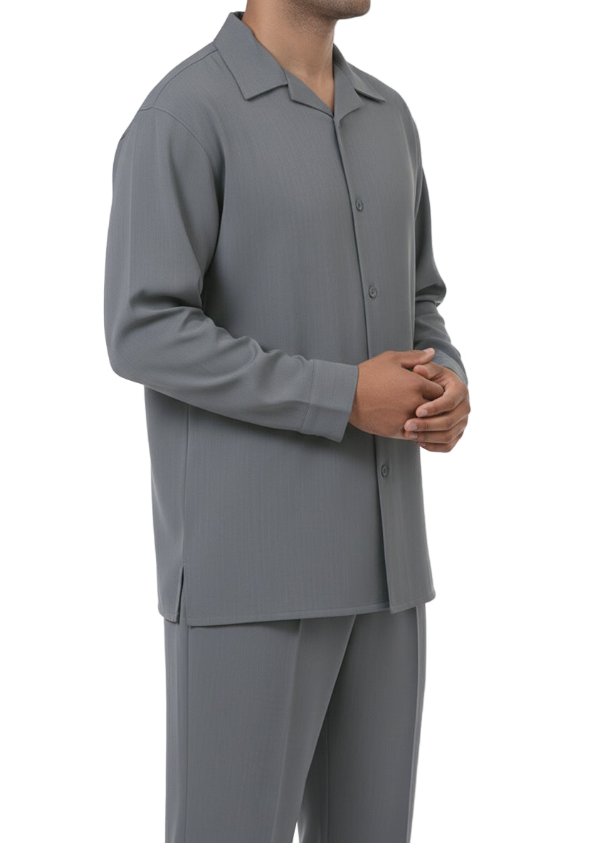 Gray suit on a white background