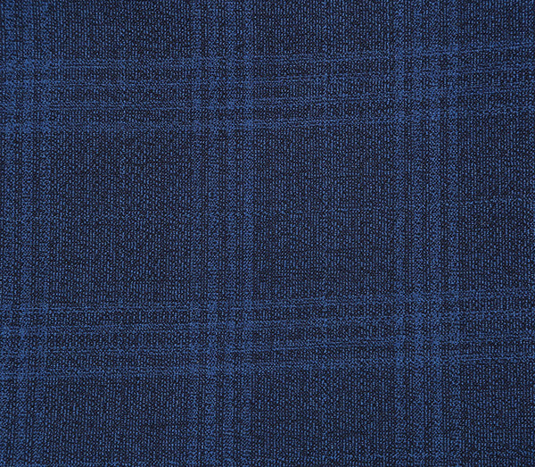 English Laundry 2-Piece Blue Plaid Wool Blend Slim Fit Dress Suit