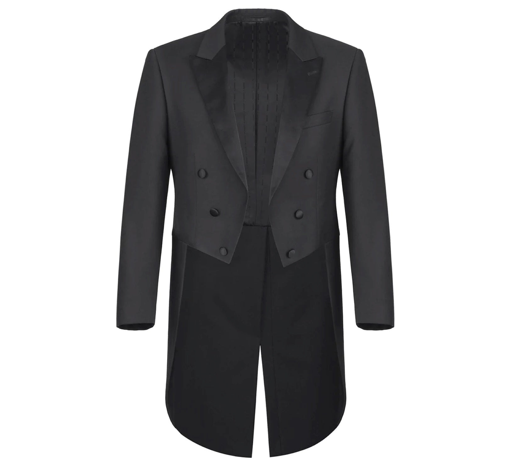 Men's classic black full dress tuxedo tails, 2-piece regular fit. Sophisticated style, an affordable deal for mature profe...