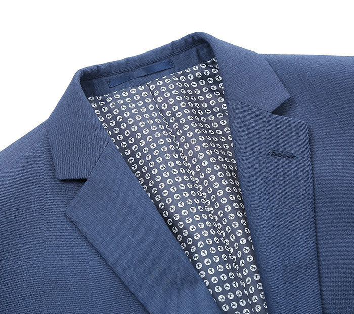 Sophisticated Renoir Blue Slim Fit Suit. Classic style for mature professionals. Affordable quality deal.