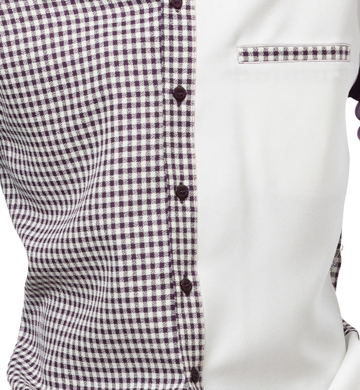 MONTIQUE Plum Checkered 2-PC Walking Suit: classic, regular fit for mature men. Sophisticated style, quality, affordable d...