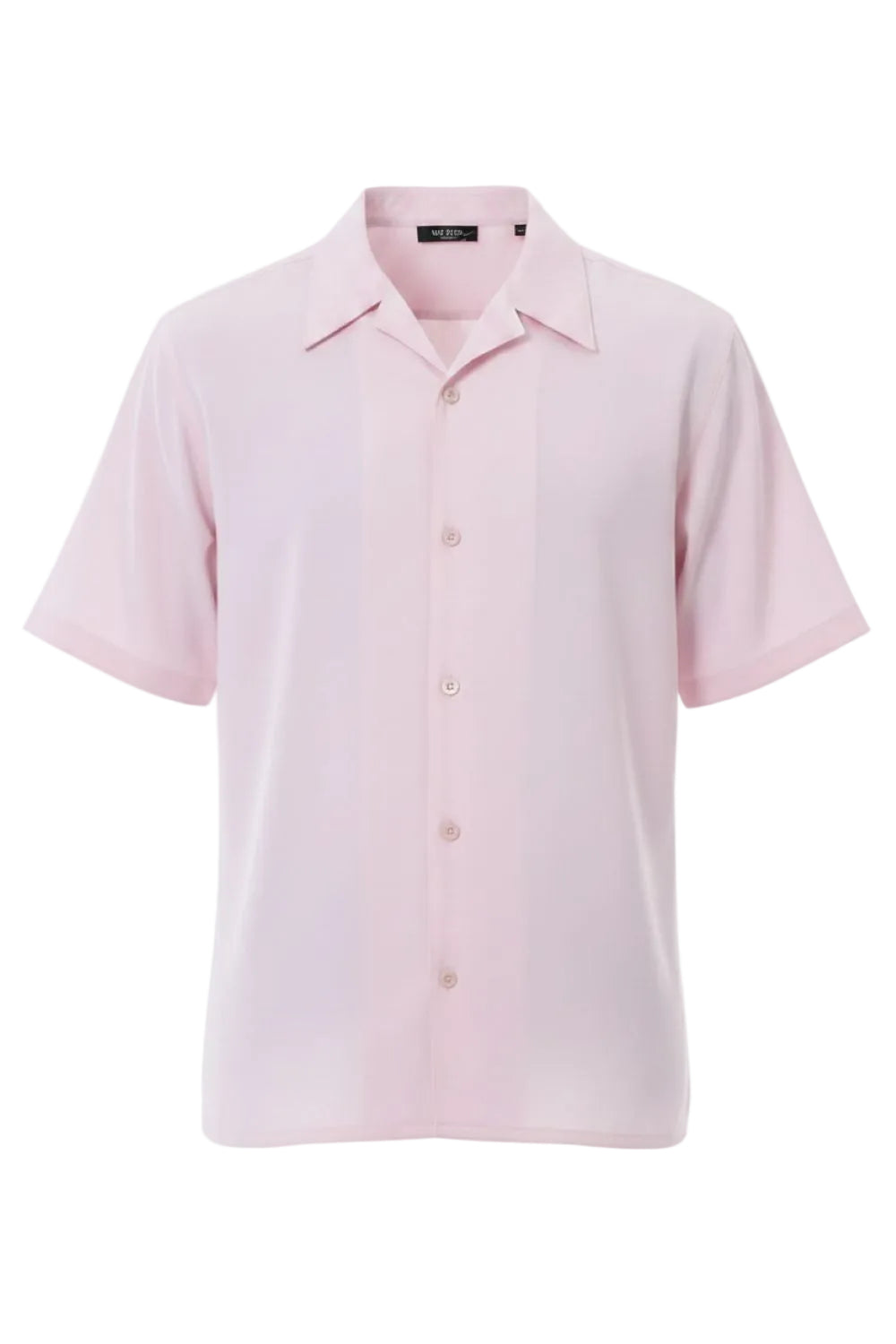 Pink short-sleeve shirt on a white background