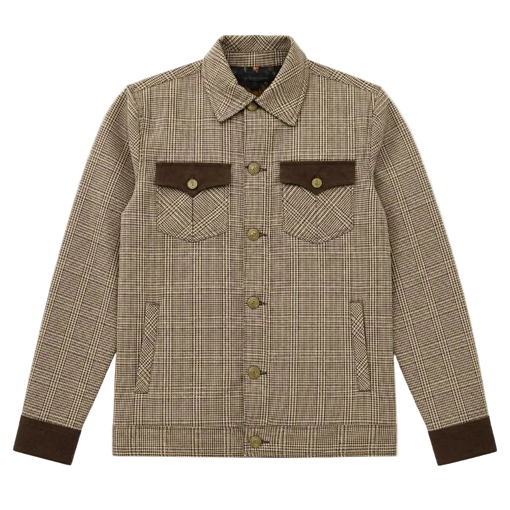 Stacy Adams - Men's Modern Fit Glen Plaid Jacket in Brown
