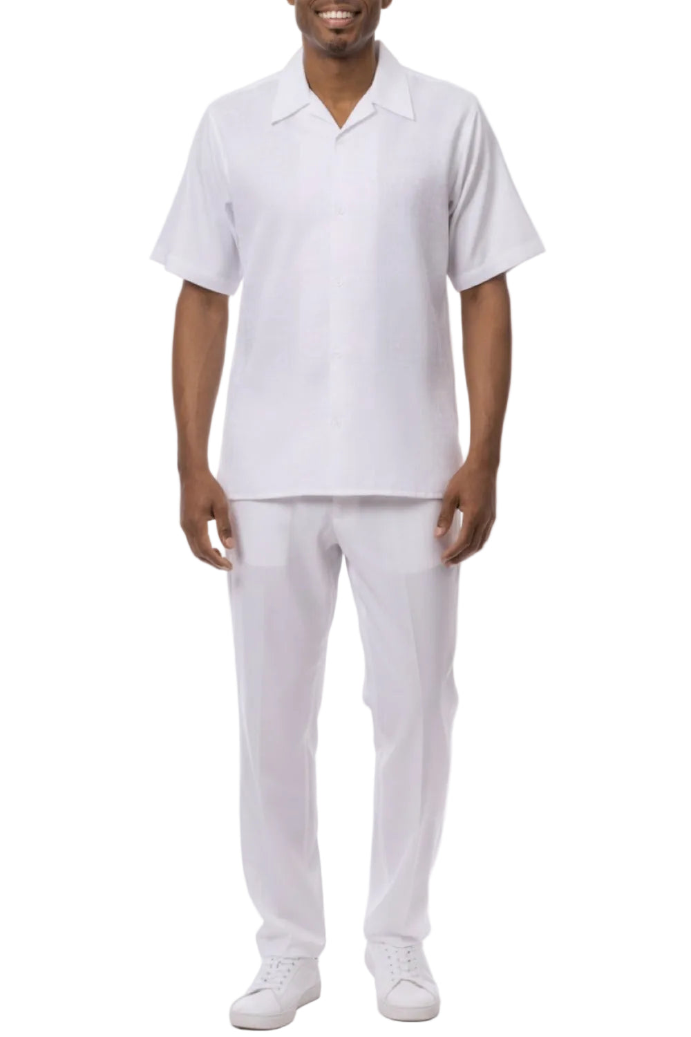 Men's 2 Piece White Tonal Check Pattern Walking Suit