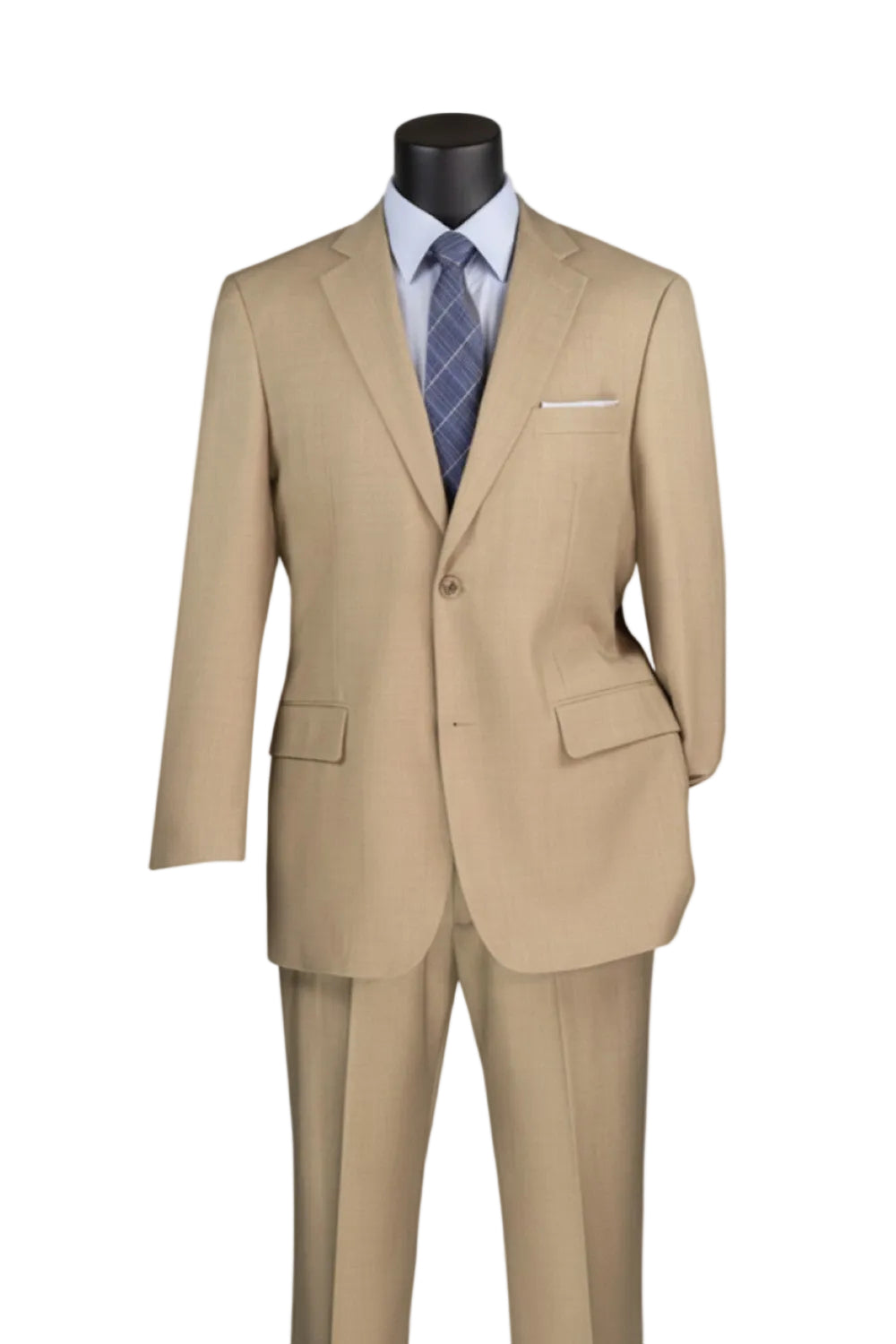 Monte Carlo Collection - Dress Suit 2 Piece 2 Button Textured Weave In Beige