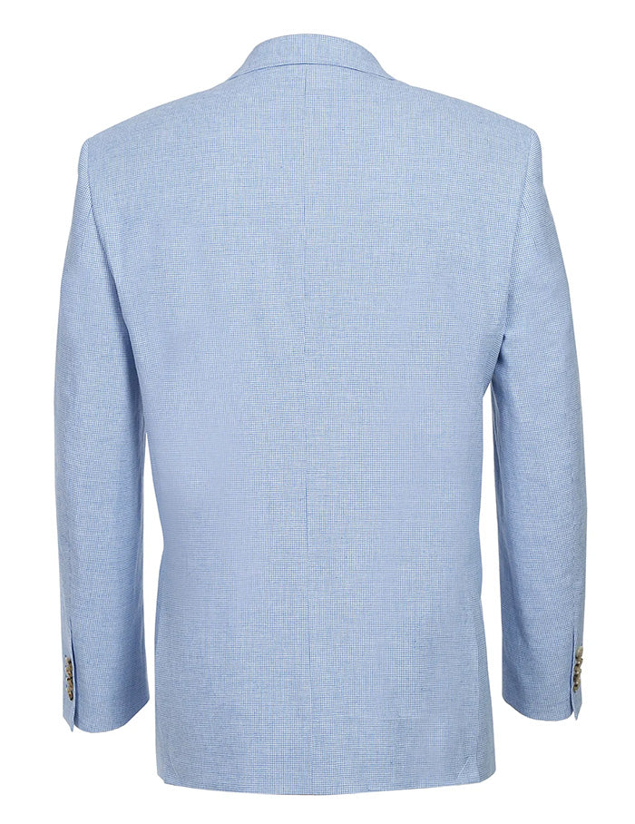 Classic Regular Fit Blazer Summer Light Blue Linen/Cotton Sport Coat