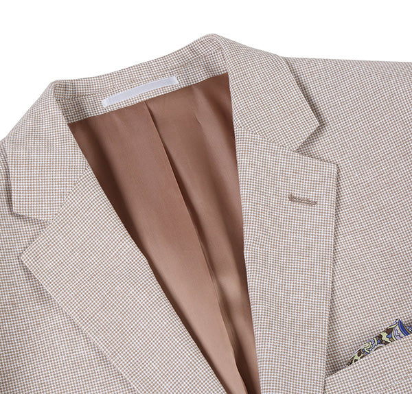 Renoir solid linen/cotton Regular Fit Sport Coat blazer, showing collar, front buttons, and pockets.