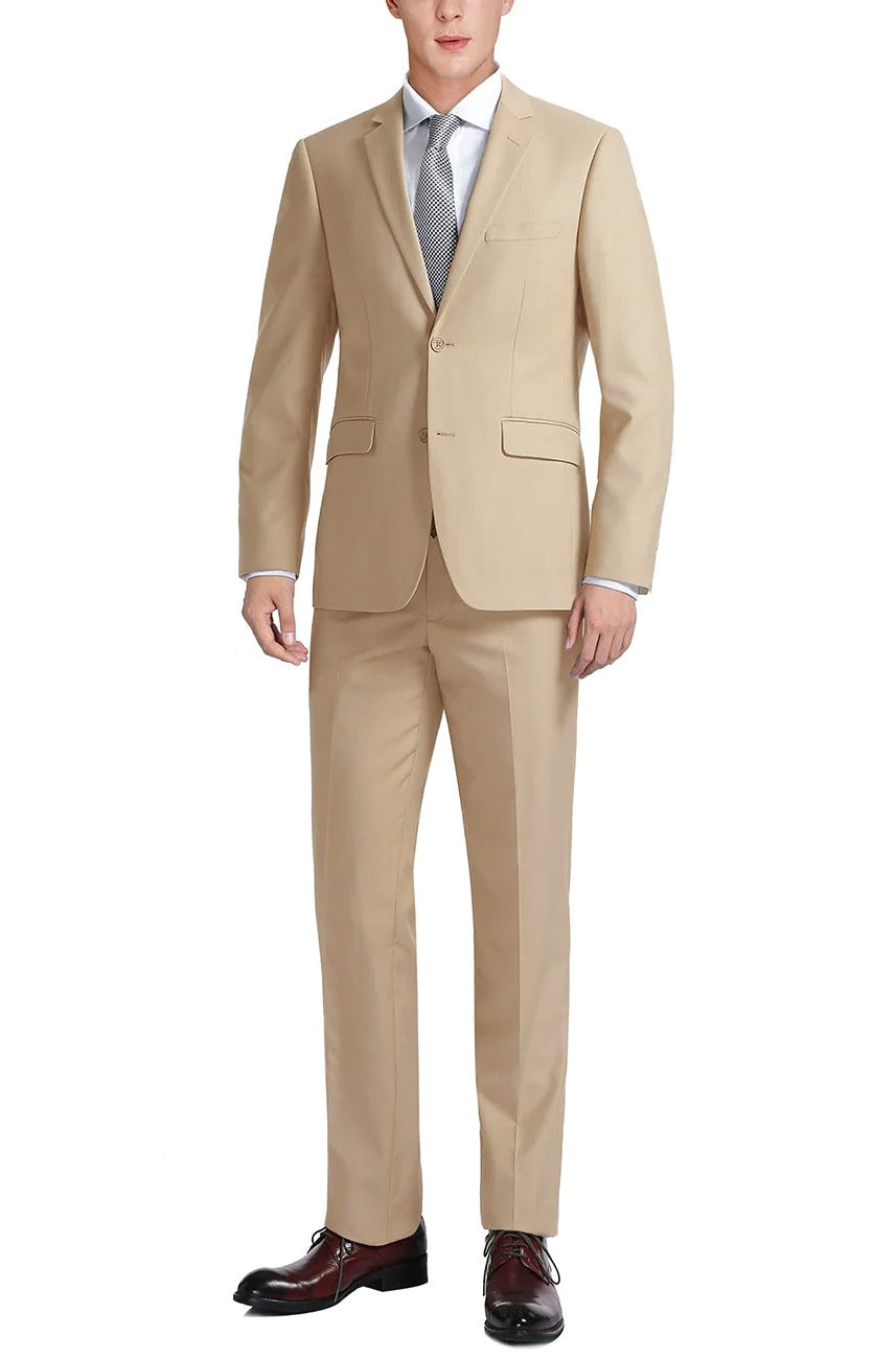 (34R) 2 Piece Suit 2 Buttons Regular Fit In Beige