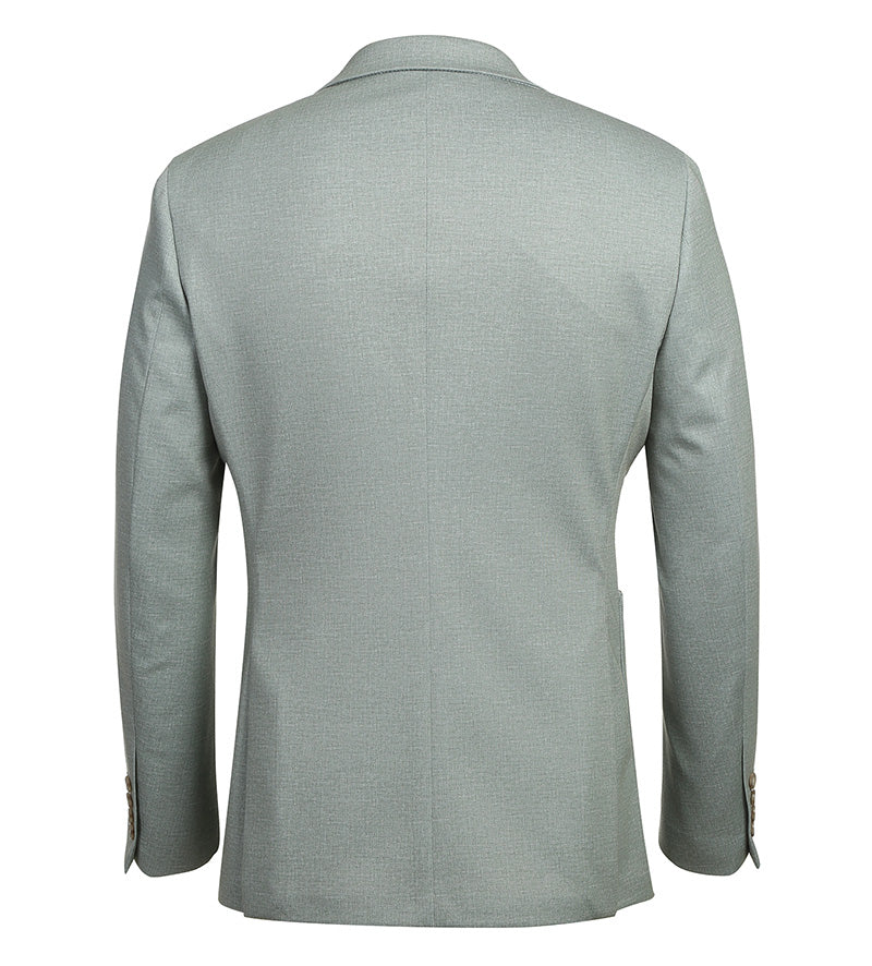Renoir men's classic light sage gray slim fit blazer. Premium half canvas for sophisticated, timeless style.