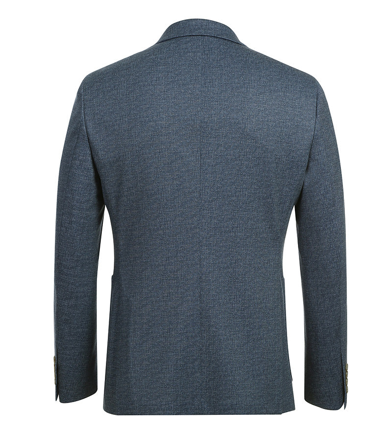 Americana de corte slim de media lona en azul