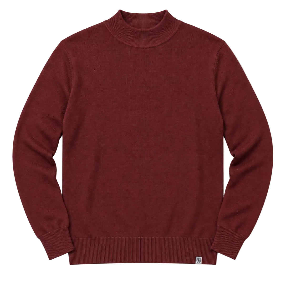 Stacy Adams - Men’s Mock Knit Burgundy Sweater