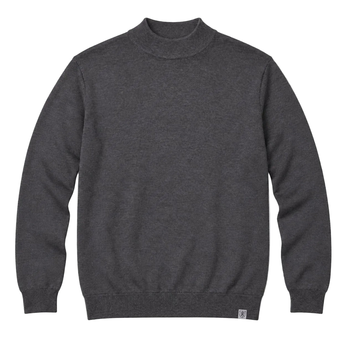 Stacy Adams - Men’s Mock Knit Dark Gray Sweater