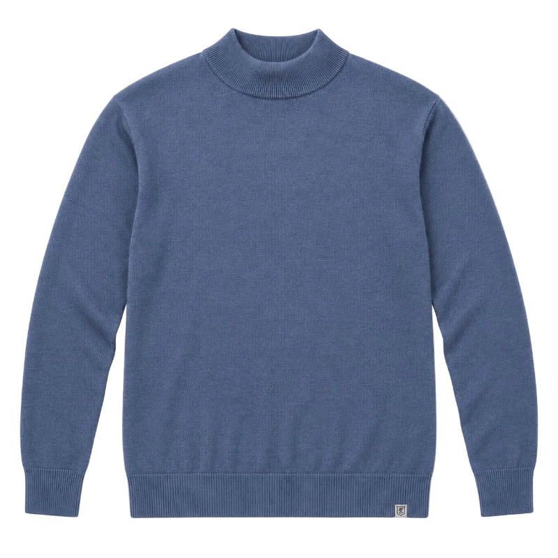 Stacy Adams - Men’s Mock Knit Indigo Sweater