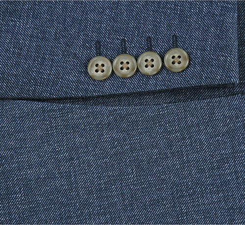 Americana de corte slim de media lona en azul