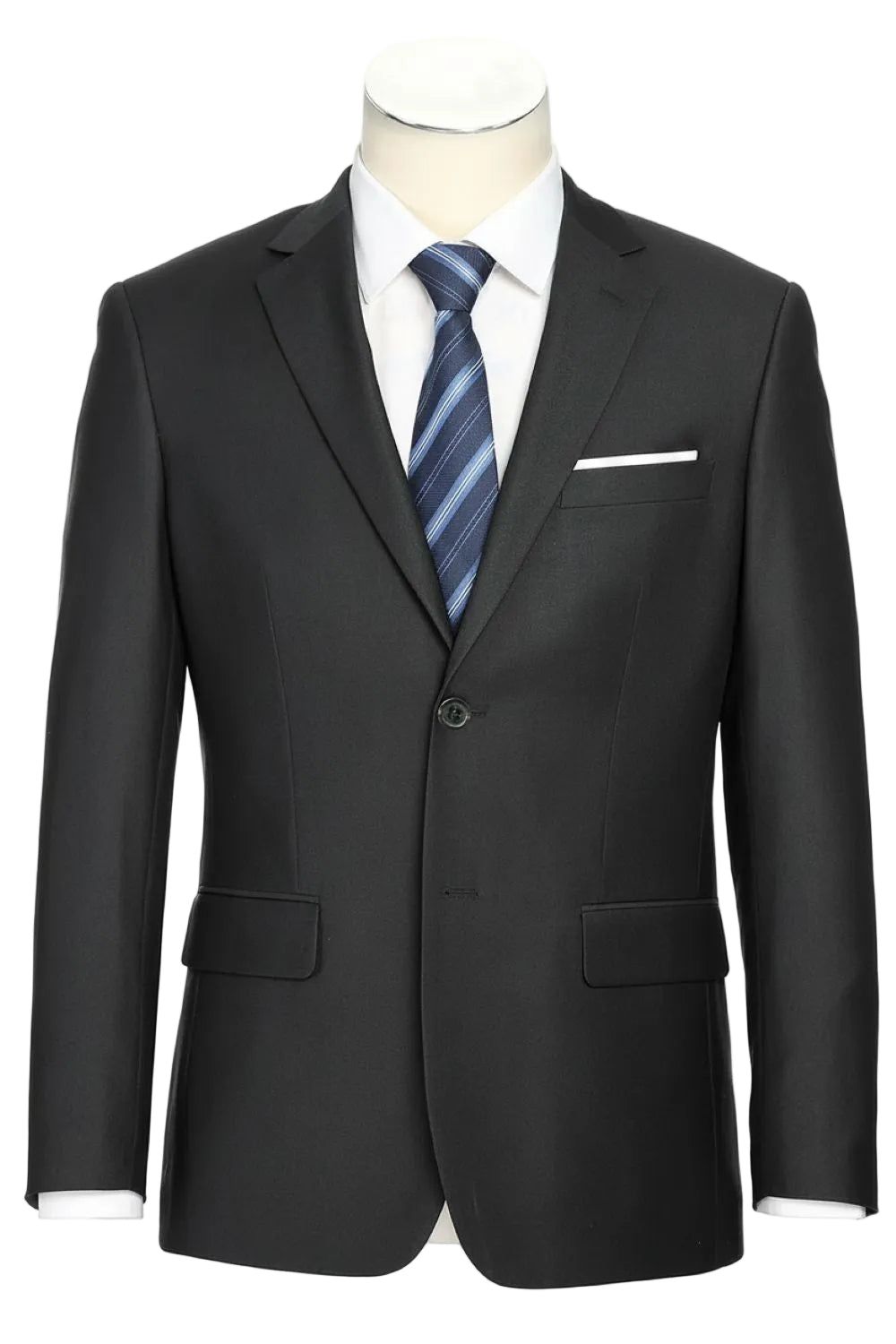Men's Regular Fit Formal 2-Piece Suit - Black
