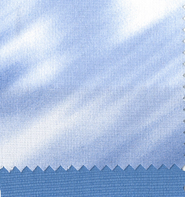 Detailed close-up of the blue print design fabric for the Walking Suit 2 Piece Set Short Sleeve Shirt with Shorts.