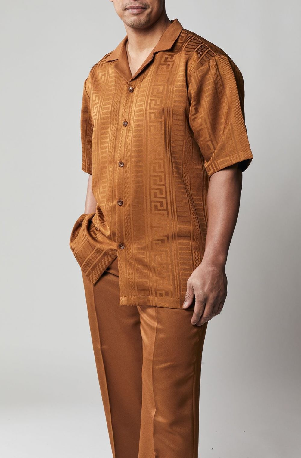 Stacy Adams - Men's Brown 2 Piece Long Pants Set