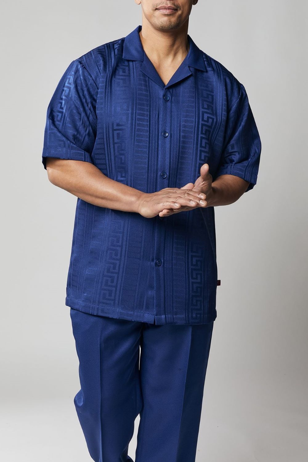 Stacy Adams - Men's Navy 2 Piece Long Pants Set