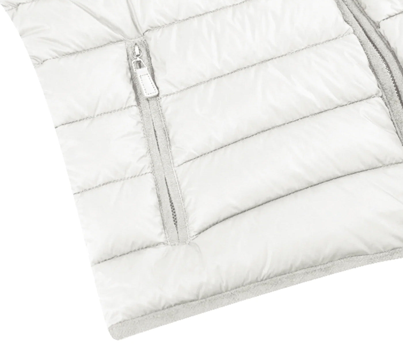 Solid Ivory Regular Classic Fit Goose Down Vest.