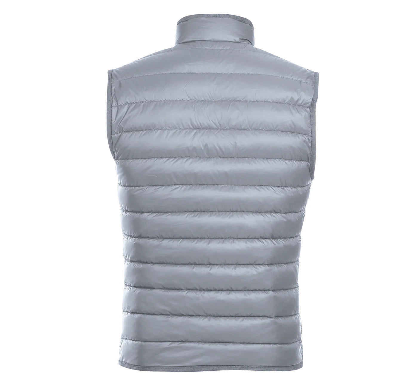 Renoir solid gray Regular Classic Fit goose down vest.