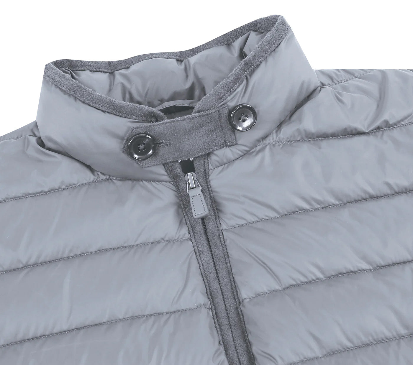 Renoir solid gray Regular Classic Fit Goose Down Vest, a sleeveless outer garment.