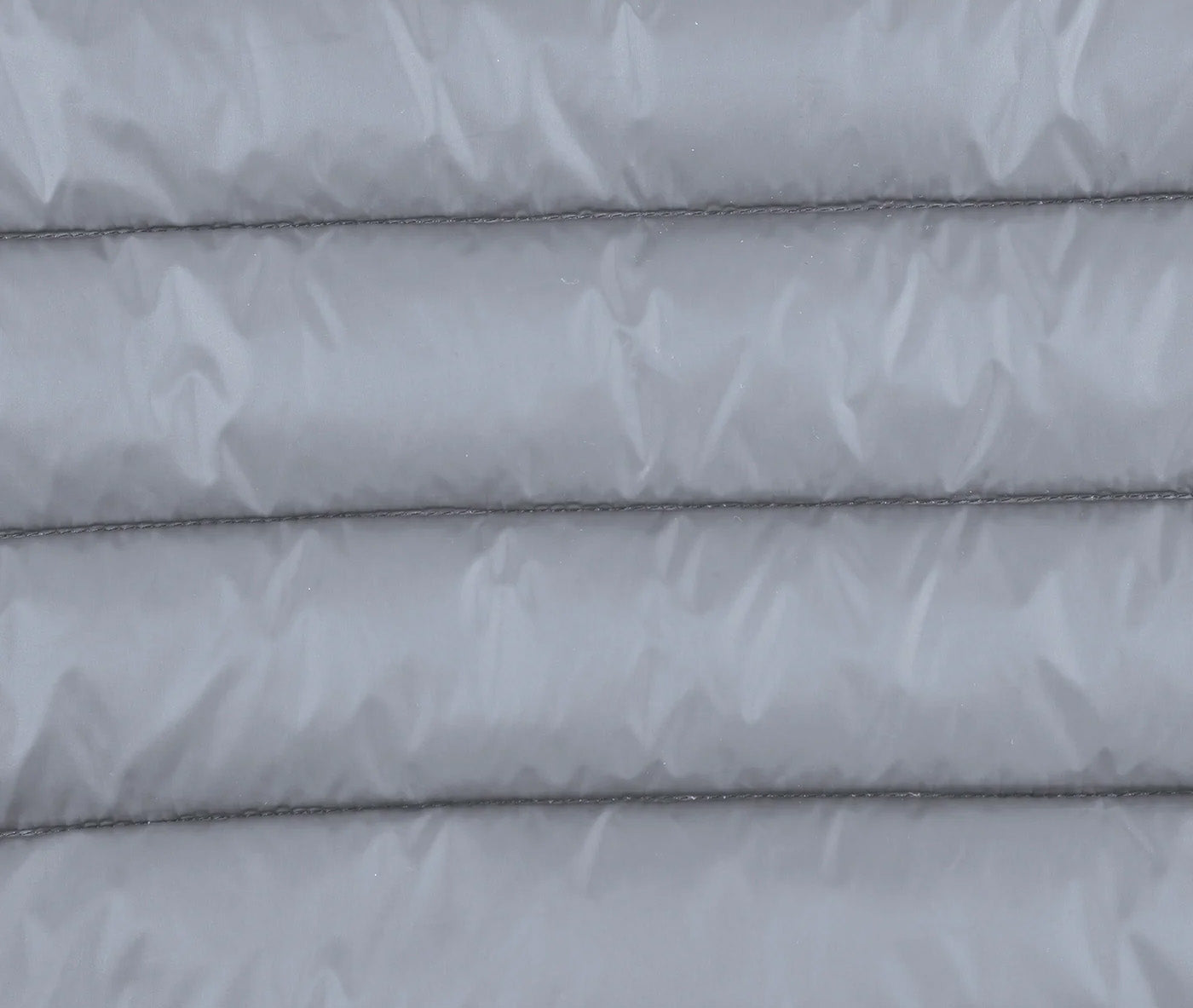 Solid Gray Regular Classic Fit Goose Down Vest.