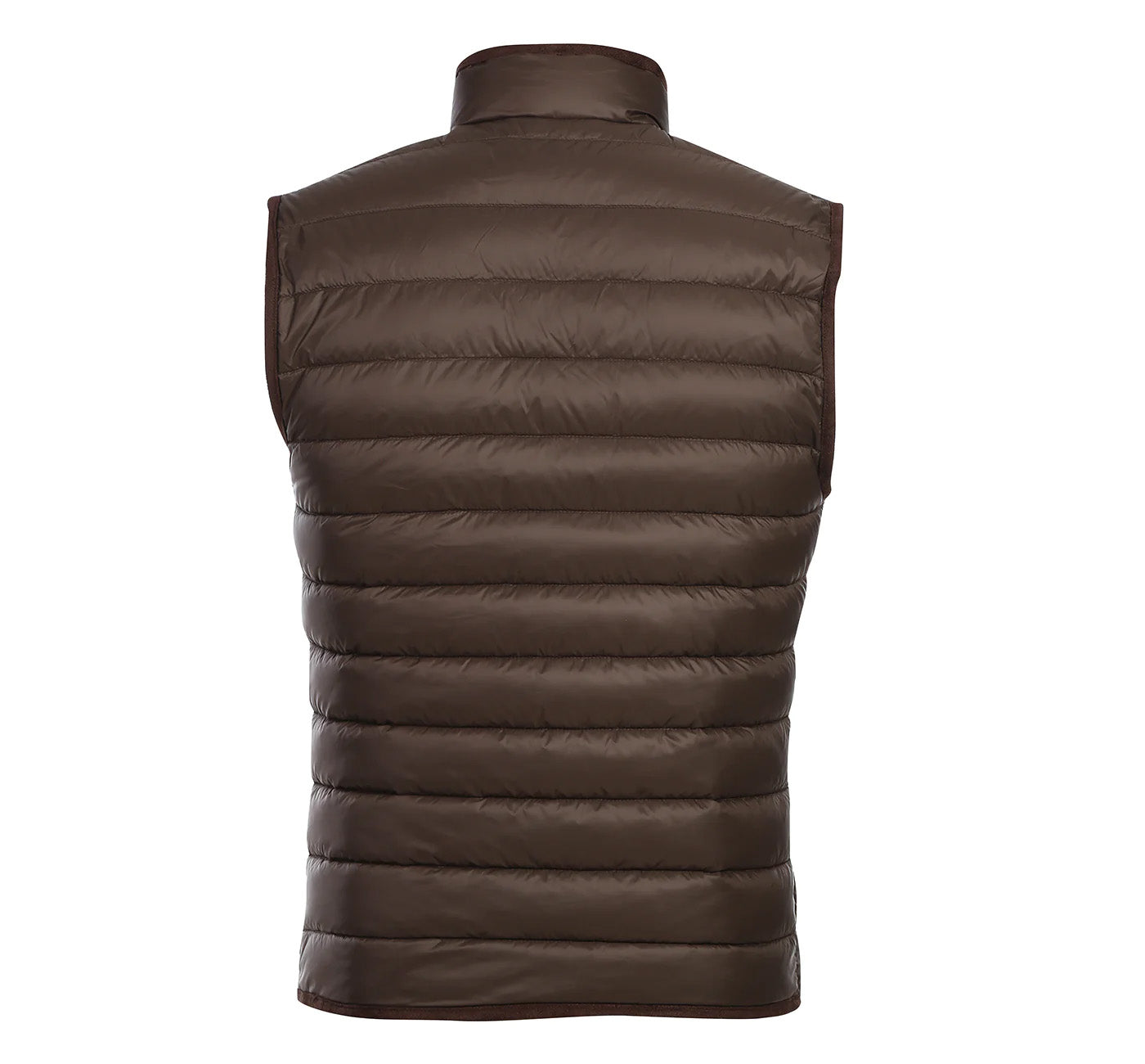 Solid brown Renoir Regular Classic Fit Goose Down Vest.
