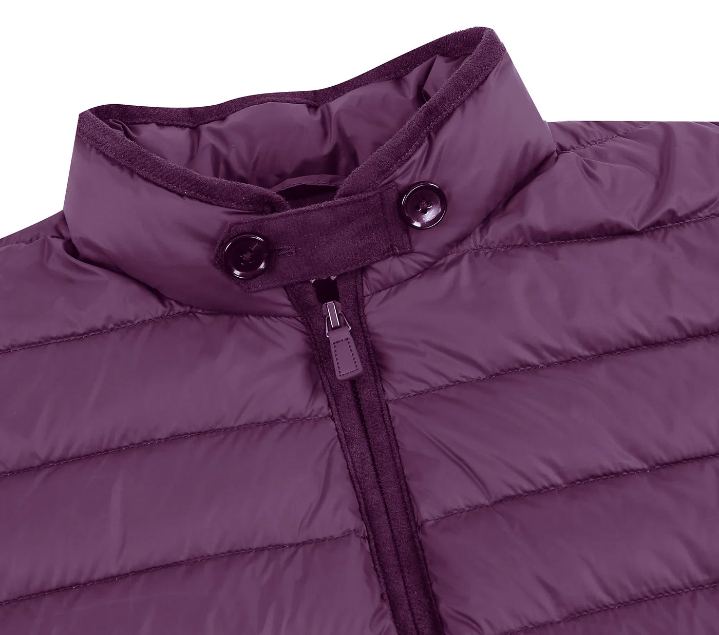 Solid Berry Regular Classic Fit Renoir Goose Down Vest.