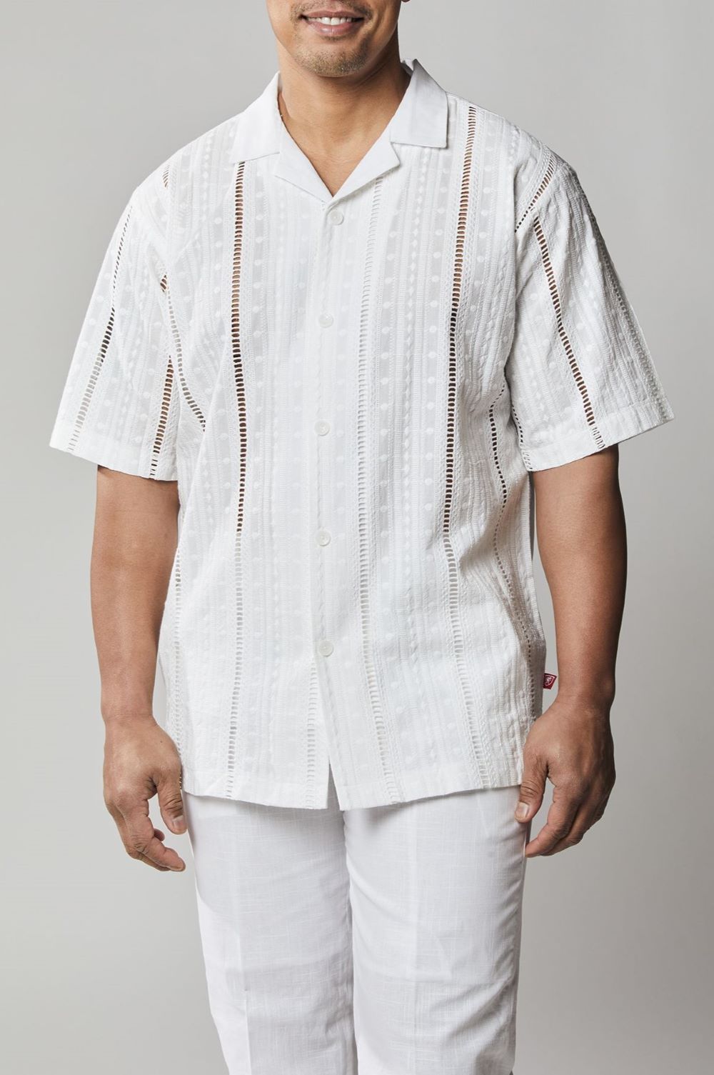 Stacy Adams - Men's White 2 Piece Linen Long Pants Set