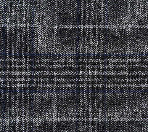 Close-up swatch displaying gray checkered windowpane weave fabric for the Classic Regular Fit Blazer.