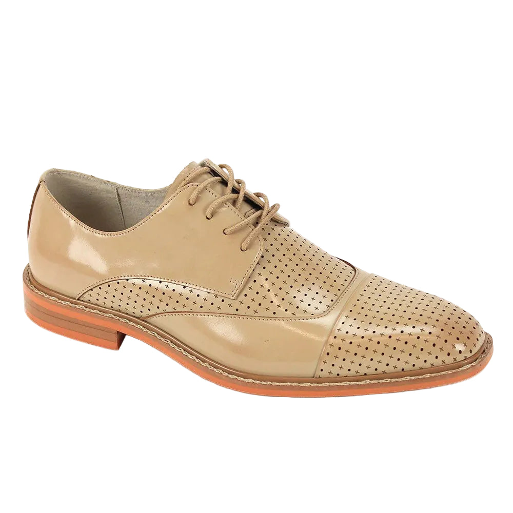 Alford Collection - Natural Perforated Cap-Toe Dress Shoe
