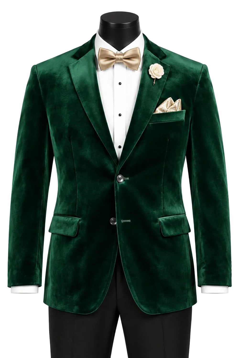 Velvet Regular Fit Fashion Jacket in Emerald