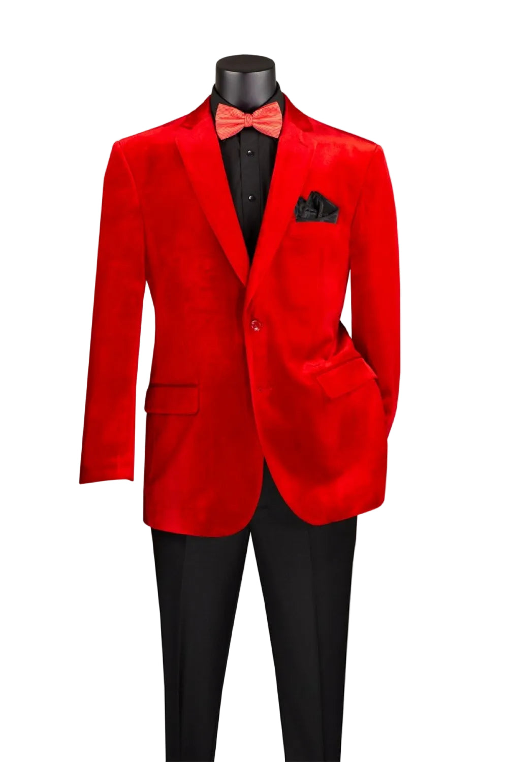 Velvet Regular Fit Fashion Jacket in Red