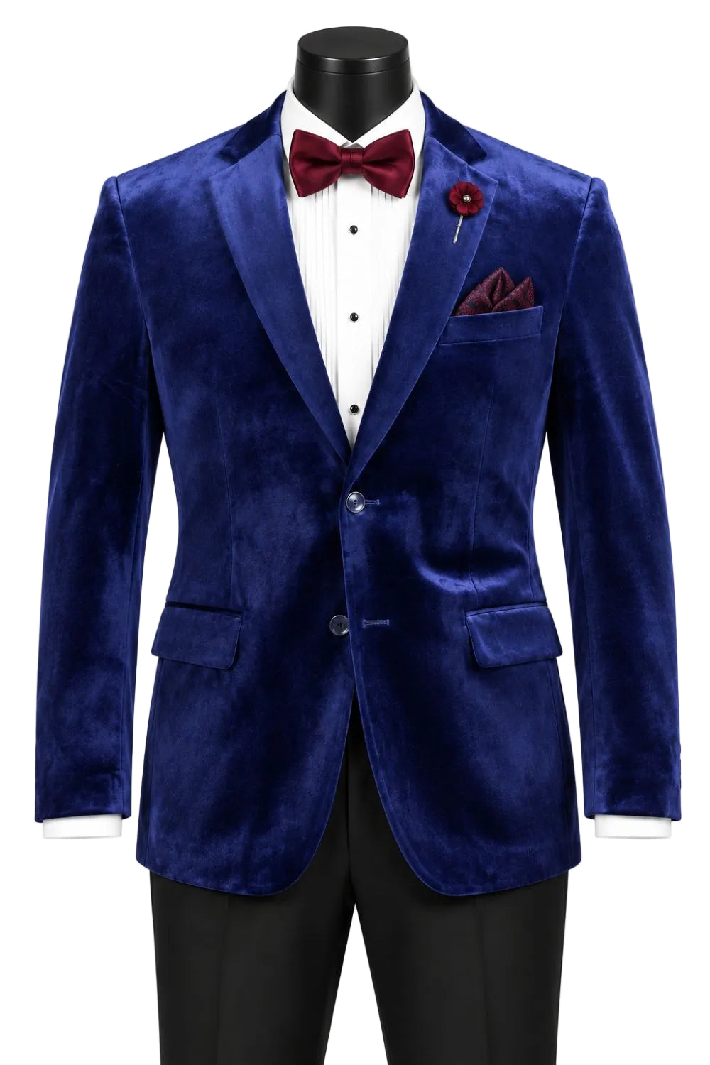 Velvet Regular Fit Fashion Jacket in Sapphire
