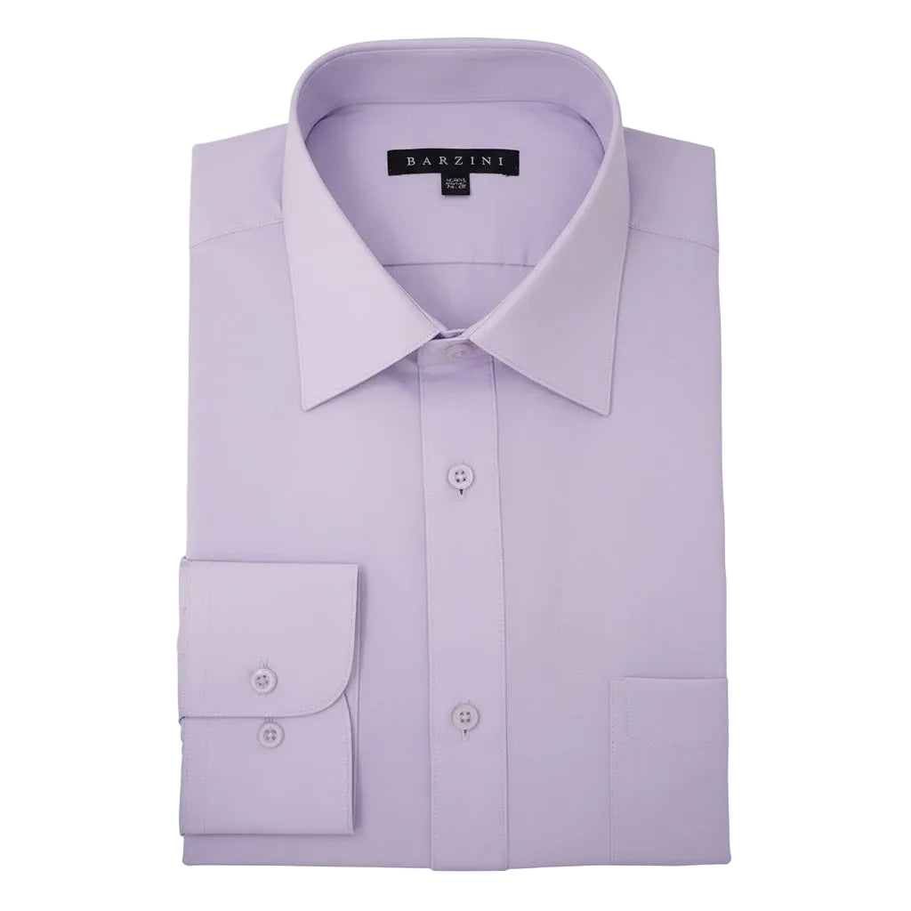 Men's Modern Fit Dress Shirt Convertible Cuff in Lavender 19 34/35 / Lavender Men's Modern Fit Dress Shirt Convertible Cuff in Lavender 19 34/35 / Lavender