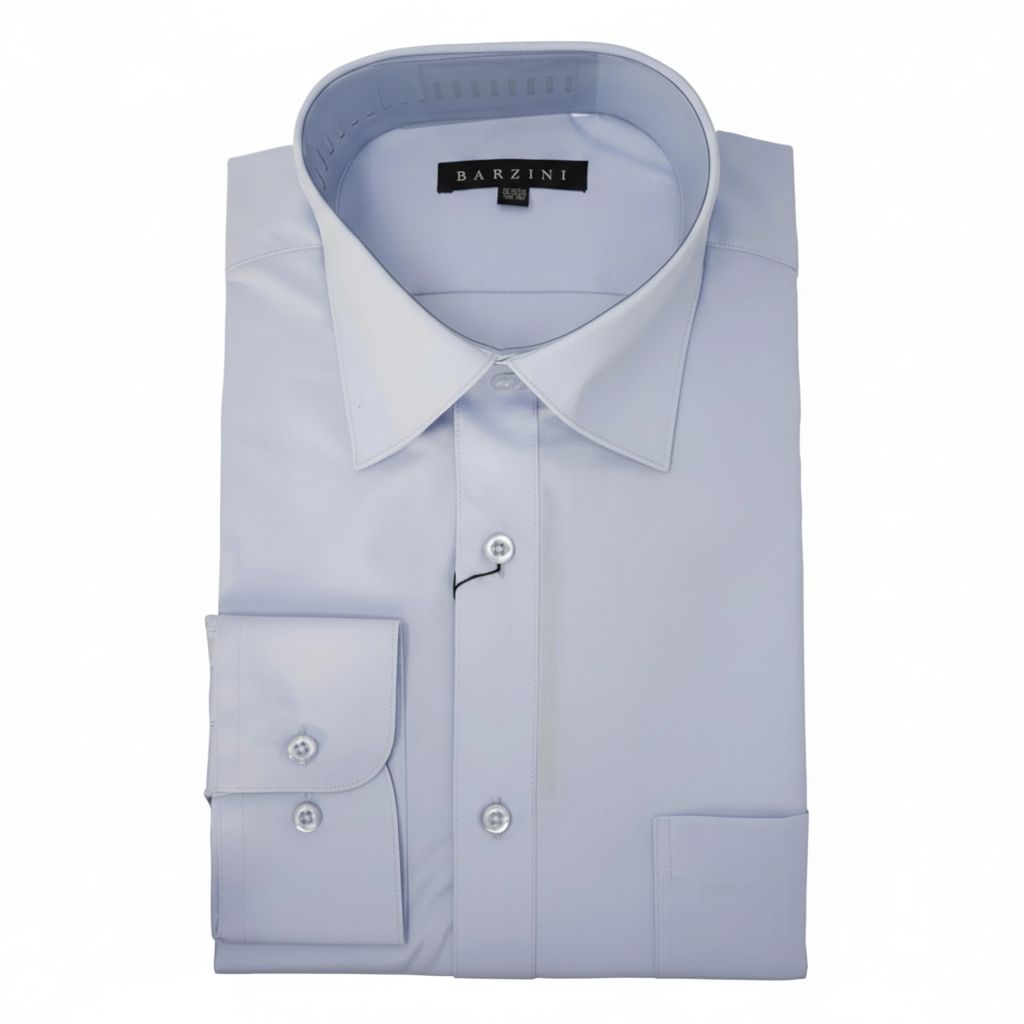 Men's Modern Fit Dress Shirt Convertible Cuff in Light Blue 16½ 36/37 / Light Blue Men's Modern Fit Dress Shirt Convertible Cuff in Light Blue 16½ 36/37 / Light Blue
