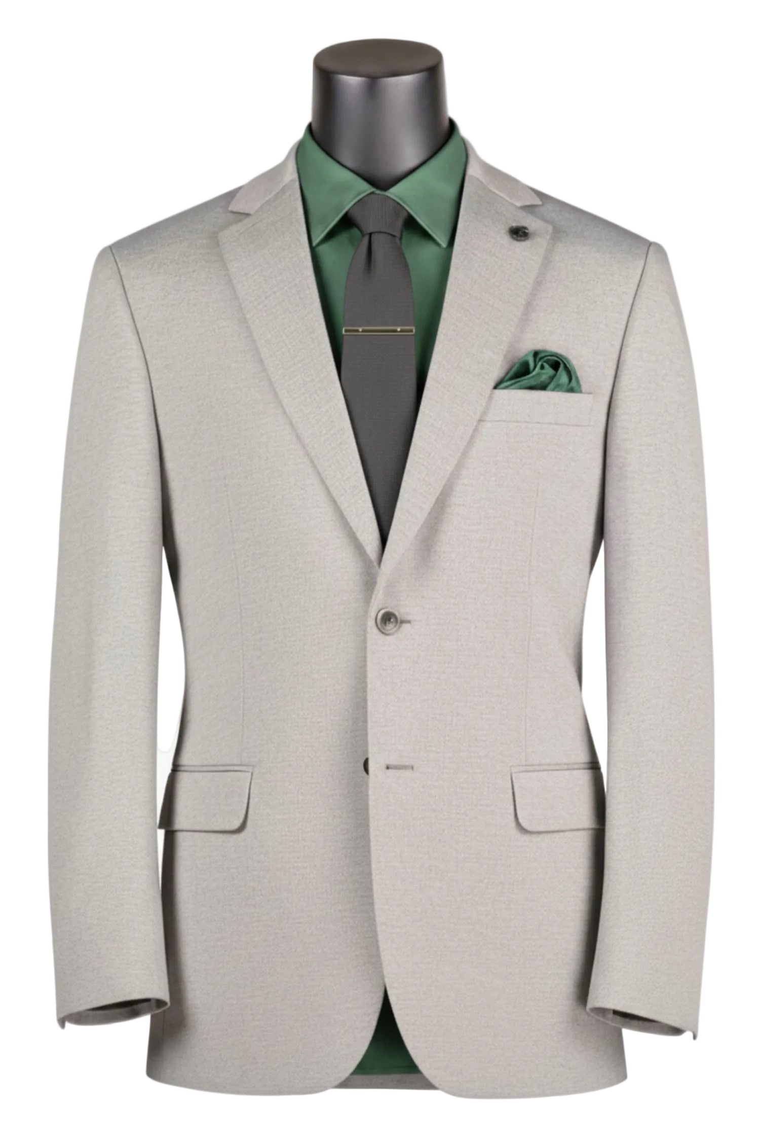 Light Gray Modern Fit 2-Button Blazer