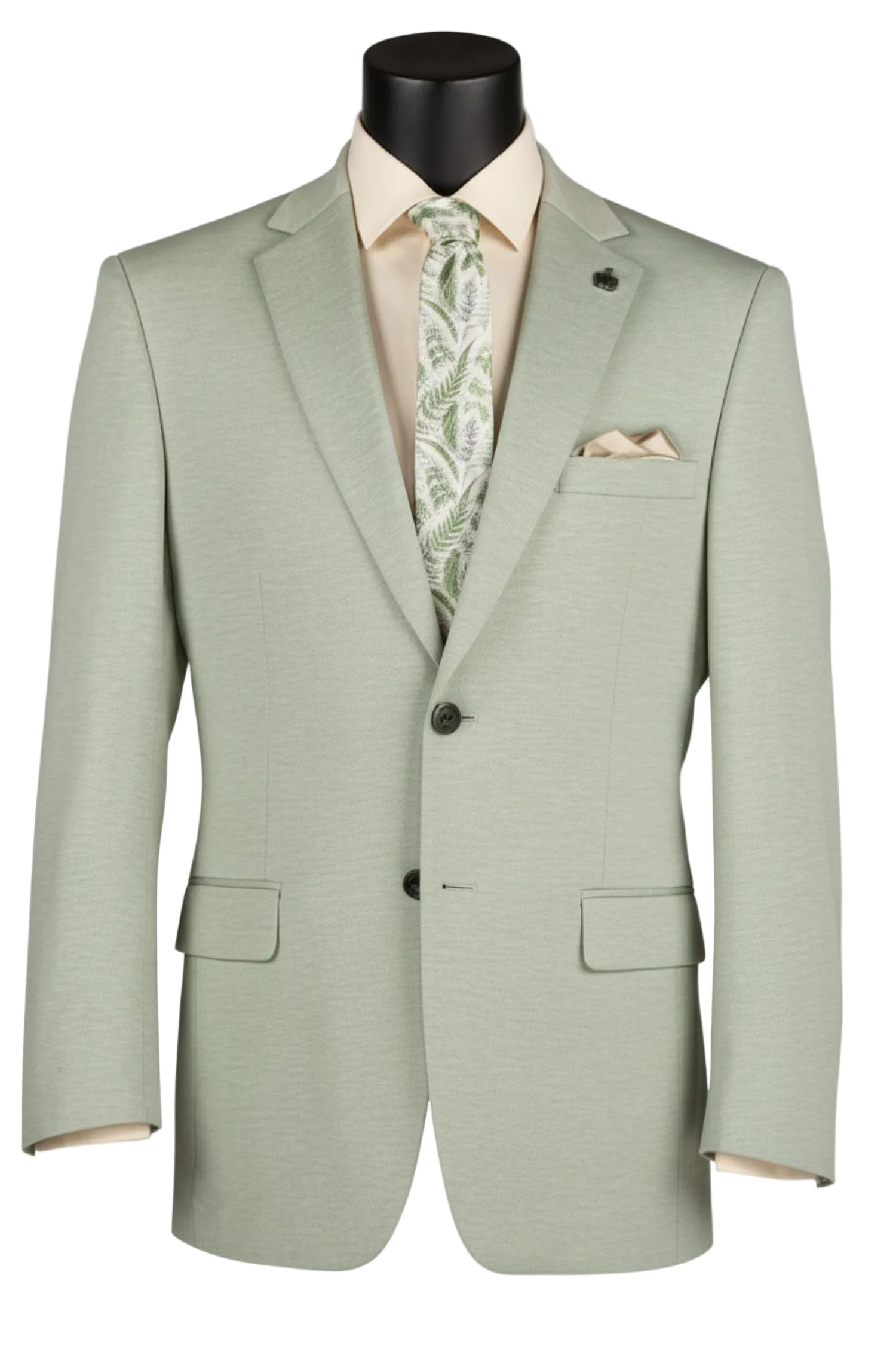 Light Green Modern Fit 2-Button Blazer