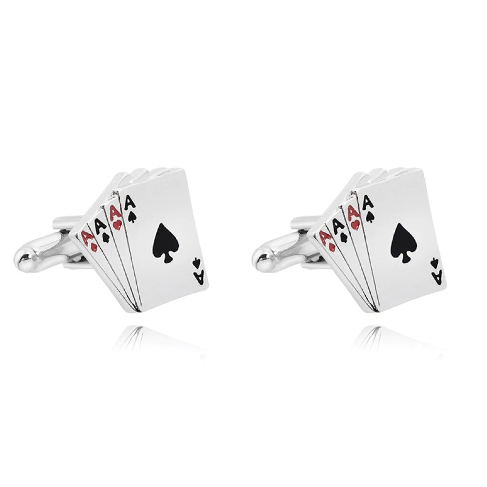 Four Of A Kind Ace Design Cuff Links