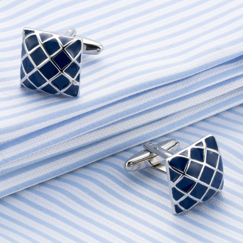 Boîte d'accessoires pour boutons de manchette pour hommes en or marbré