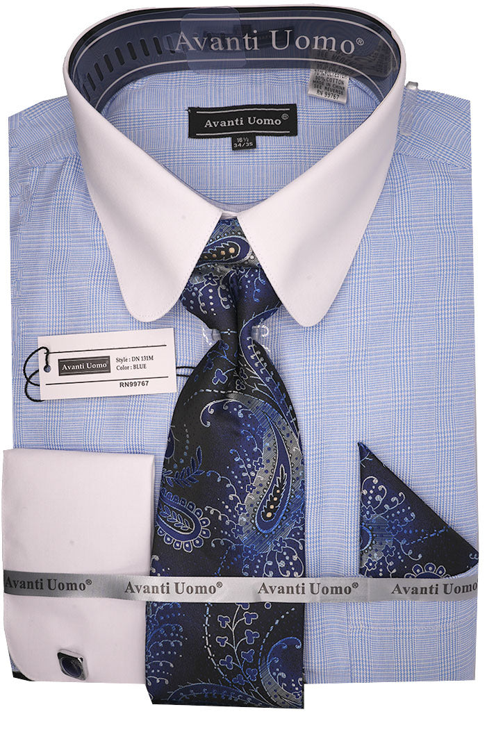 blue windowpane dress shirt Non-Iron Cotton Windowpane Dress Shirt - Navy