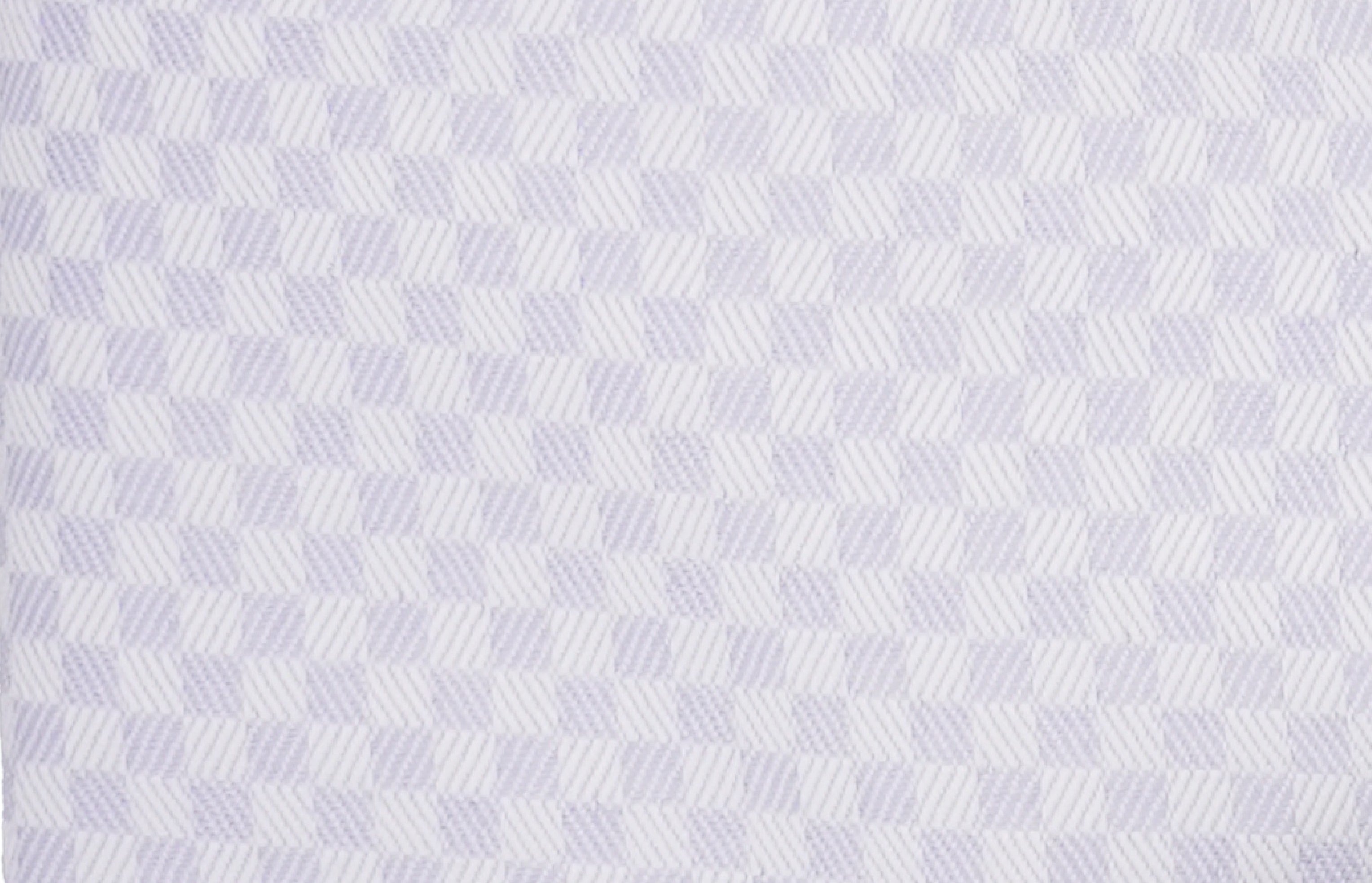 Elegant men's lilac mini-check French cuff dress shirt set, complete with tie, cuff links, and pocket square.