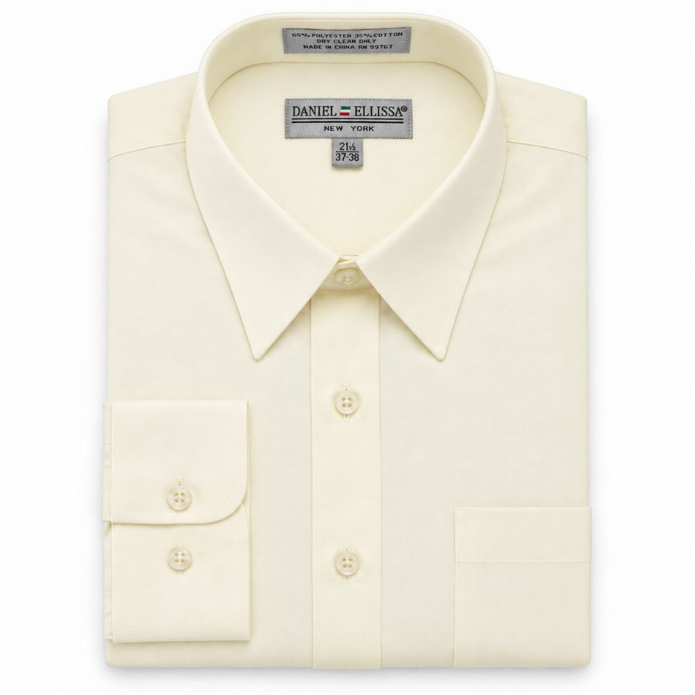 Basic Dress Shirt Convertible Cuff Regular Fit in Ivory