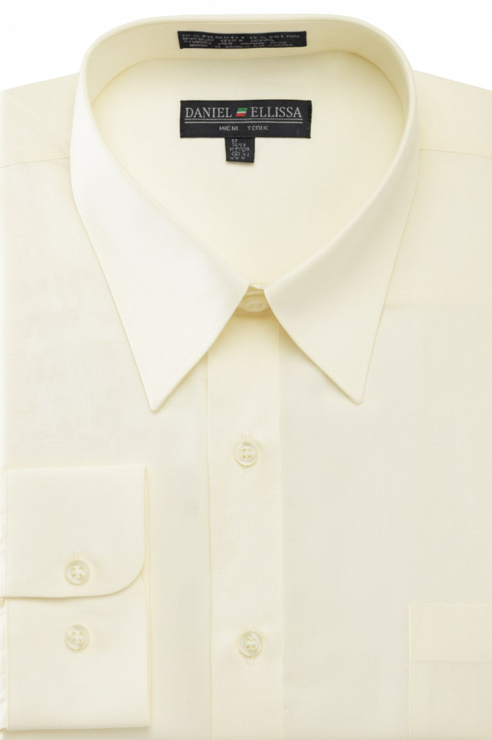 Men's Basic Dress Shirt Convertible Cuff Regular Fit in Ivory 14½ 32/33 / Ivory