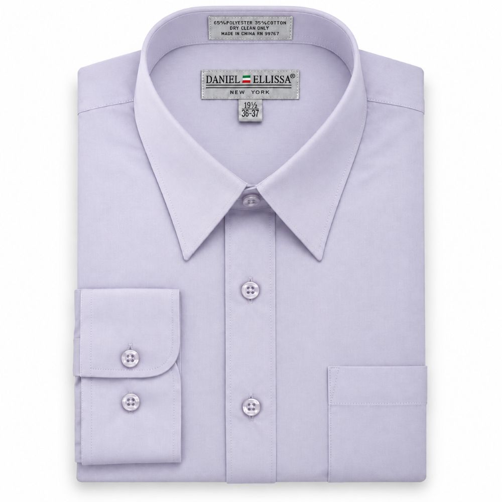 Basic Dress Shirt Convertible Cuff Regular Fit in Lilac
