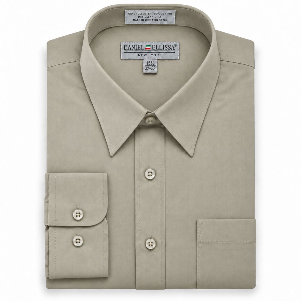 Basic Dress Shirt Convertible Cuff Regular Fit in Red