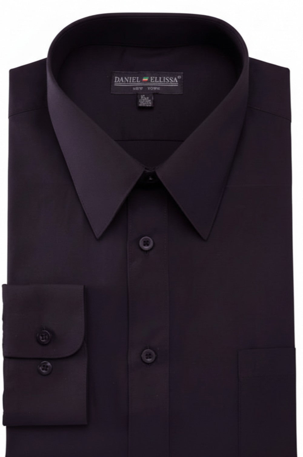 Basic Dress Shirt Convertible Cuff Regular Fit in Plum