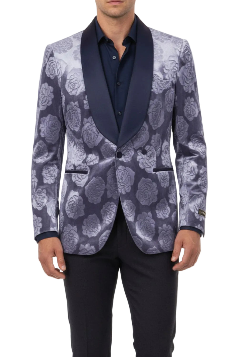 Slim Fit Royal Blue Double Breasted Blazer