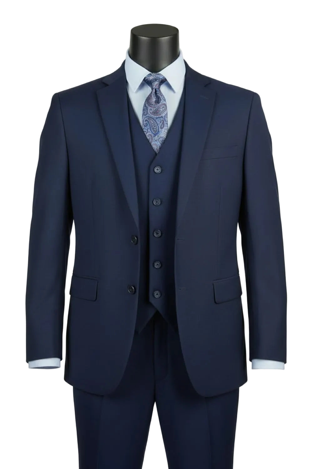Morgan Collection - Regular Fit 3 Piece Suit 2 Button Navy