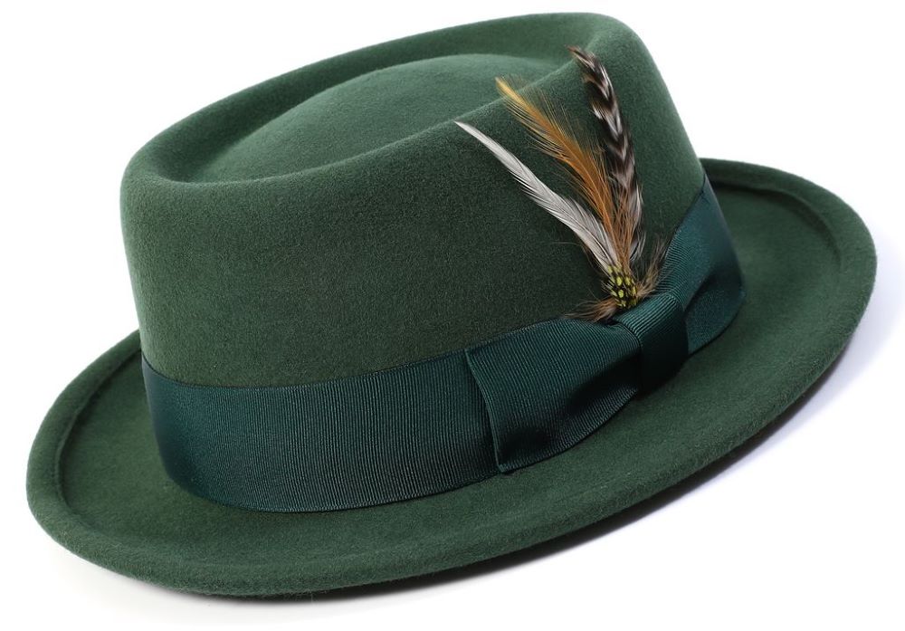 Hunter Wide Brim Fedora with Feather Accents